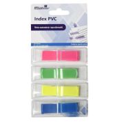 Notes adeziv index Office Cover SN5412, 100 coli, 12x45mm, PVC, 4 culori neon, PopUp