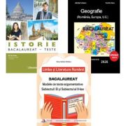 Pachet Bacalaureat Limba si literatura romana Subiectul 1 si 2, Geografie si Istorie 65 de teste - Oana Valeria Chelaru, Adrian Ilie Aichimoaie, Albinita Costescu