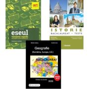 Pachet Bacalaureat Limba si literatura romana Eseul, Geografie si Istorie 65 de teste - Liliana Paicu, Adrian Ilie Aichimoaie, Albinita Costescu