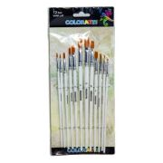 Pensula Colorarte DB21201, varf lat, set 12 bucati