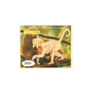 Puzzle lemn 3D - Maimuta capucin, 2 foi, Colorarte, M009A-2/HS1029-2