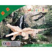 Puzzle lemn 3D - Crocodil, 2 foi, Colorarte