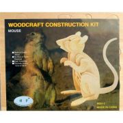 Puzzle lemn 3D - Soarece, 2 foi, Colorarte, M001-2