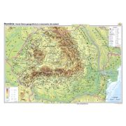 Romania. Harta fizico-geografica si a resurselor naturale de subsol 140 x100 cm CR-3101B