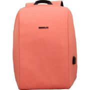 Rucsac BESTLIFE Travel Safe - roz - laptop 16 inch, charge pentru USB si TypeC conectori