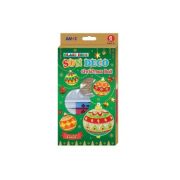 Set creatie AMOS SD10P6-CH2, GlassDeco Christmass, 6 culori /10. 5ml+6 sabloane