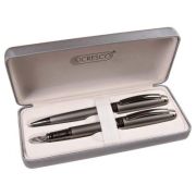 Set cadou stilou + pix Cresco Symphony 850005 SY-01, corp metalic grafit clips argintiu