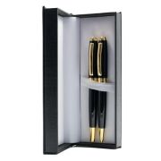 Set cadou stilou + pix Cresco Symphony 850005 SY-03, corp metalic negru clips auriu