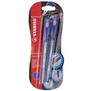 Pix fara mecanism Stabilo Exam Grade, G, 0. 4 mm, 2 bucati/blister, albastru