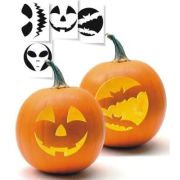 Sticker creatie dovleac PartyTime Halloween, diverse forme, set 10 buc
