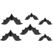 Figurina liliac, 29x13cm, hartie, negru, PartyTime Halloween, set 6 buc