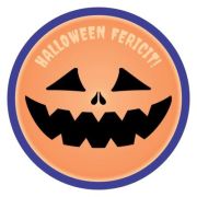 Insigna rotunda cu dovleac Halloween fericit!