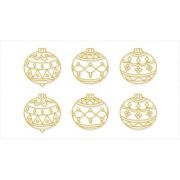 Sablon AMOS pictura geam Deco SDOPP-S19 6 bucati/set, globuri Craciun