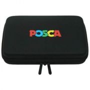 Mapa PVC dur UNIBALL, echipata cu 24 markere, 26x18x6 cm, Posca (M1646)