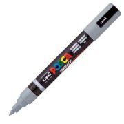 Marker UNI PC-5BR, varf pensula, 1-4 mm, gri, Posca (M1615)