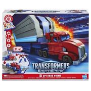 TRANSFORMERS EARTHSPARK CAMION CU REMORCA DE LUPTA OPTIMUS PRIME