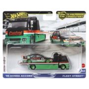 Hot Wheels Transportator Fleet Street cu masinuta Honda Accord 96 scara 1: 64