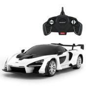 MASINA CU TELECOMANDA MCLAREN SENNA ALB CU SCARA 1 LA 18