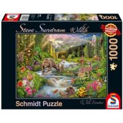 Puzzle 1000 piese, Steve Sundram-Animale din padure, Schmidt