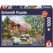 Puzzle Schmidt: Casa de pe malul lacului, 1000 piese