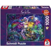 Puzzle 1000 piese, Rose Cat Khan - Circul noptii de vara, Schmidt