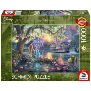 Puzzle 1000 piese, Thomas Kinkade - Disney - Printesa si Broscoiul, Schmidt