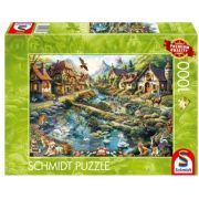 Puzzle 1000 piese, Satul de la marginea padurii, Schmidt