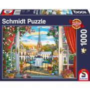 Puzzle 1000 piese, O terasa la Paris, Schmidt