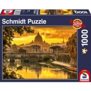 Puzzle 1000 piese, Lumina de aur peste Roma, Schmidt