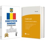 Pachet 2 carti: Codul civil si Legea de punere in aplicare. Actualizat la 8 ianuarie 2026, spiralat si Constitutia Romaniei si legislatie conexa 2025