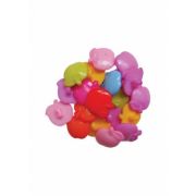 Accesorii creatie - nasturi mere plastic, diverse culori, 15mm, set 20 buc, Colorarte