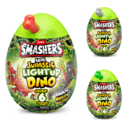 Smashers Mini Ou surpriza cu peste 6 accesorii, Dino Jurassic Light-Up