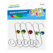 Accesorii creatie - carlig metalic cu clopotel, 6 cm, set 5 buc, Craft with Fun 545861