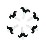 Accesorii creatie - lemn - carlig alb mustati, 4.5cm, set 6 buc, Colorarte