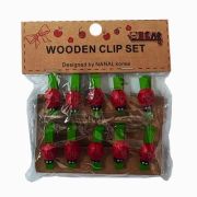 Accesorii creatie - lemn - carlig color buburuze, 3.5cm, set 10 buc, Colorarte