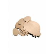 Accesorii creatie - lemn - broaste testoase, set 4 buc, Colorarte