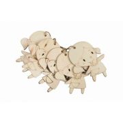 Accesorii creatie - lemn pirogravura - fetita, 7x7cm, set 5 buc, Colorarte