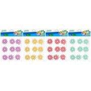 Abtibilduri - flori, diverse culori, set 9 buc, Craft with Fun, 480880