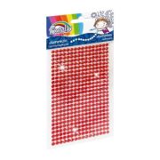 Accesorii creatie - diamante plastic, rosu, 4mm, autoadezive, blister 400 buc, Fiorello, GR-DS039-1 / 170-2391