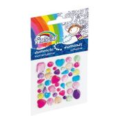 Accesorii creatie - pietre pretioase plastic, diverse culori, 3-15mm, autoadezive, blister 42 buc, Fiorello, GR-DS137 / 170-2468