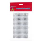 Accesorii creatie - diamante plastic argintii, 5mm, autoadezive, blister 260 buc, Colorarte, MY38