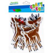 Accesorii creatie - caprioara fetru, set 12 buc, Craft with Fun, 501354