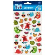 Abtibilduri - lenes, 3D, metalic, set 35 buc, Sticker Boo, 493713