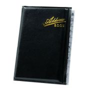 Agenda telefonica CNX 5084-40, mica, coperta imitatie piele, negru
