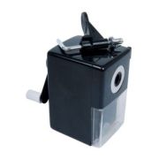 Ascutitoare mecanica CNX 818, 1 orificiu, 8-11mm, cu manivela, plastic, negru, suport de prindere birou