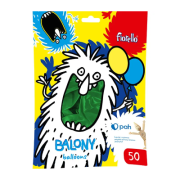 Baloane aniversare Fiorello, 25. 4cm, verde metalizat, 170-2741, set 50 buc