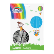 Baloane aniversare Fiorello, 25. 4cm, argintiu metalizat, 170-2502, set 100 buc