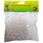 Accesorii creatie - polistiren - bile, alb, 0.5cm, Colorarte, 23166