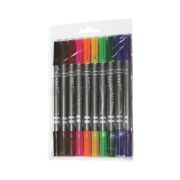 Carioci colorate Cnx 108-10, 2 capete, 10 culori, blister PVC