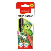 Carioci colorate Keyroad Washable KR971588, 6 culori, lavabile, blister carton